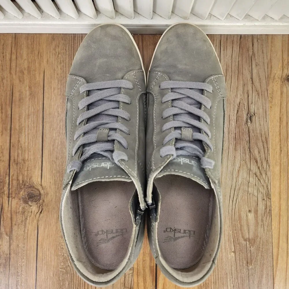 Dansko Onyx Sneakers Womens Sz 11 EU 41 Slate Gray Milled Nubuck High Top Shoes